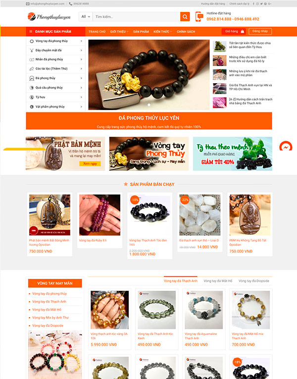 Mẫu web bán đồ trang sức
