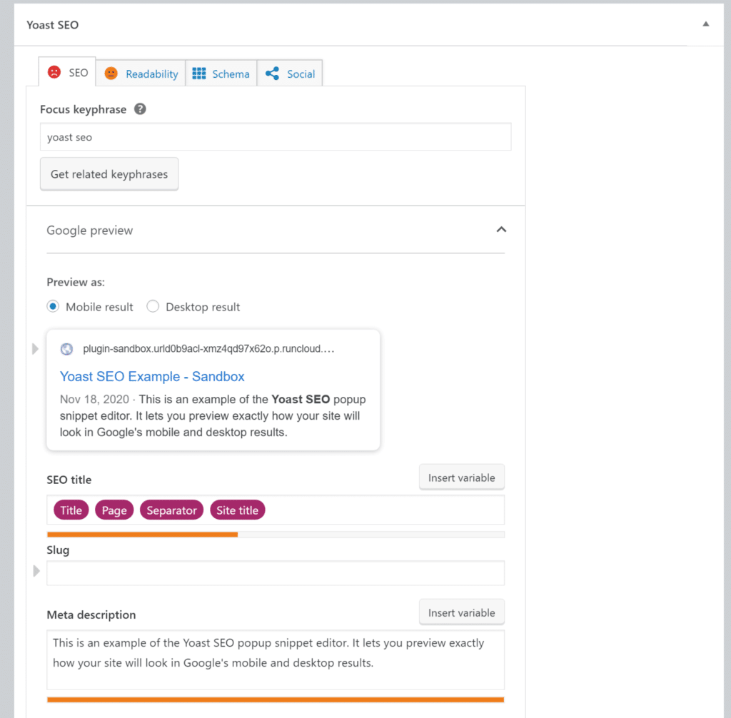 user interface 5 yoast seo