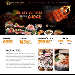 Mẫu web nhà hàng BBQ