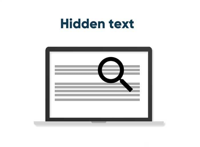 Hidden text