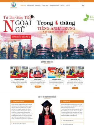 theme wordpress trung tâm anh văn