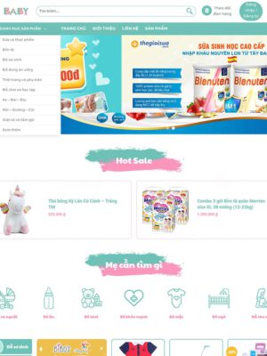 Theme wordpress mẹ và bé, baby 01