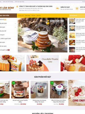 theme wordpress bán bánh ngọt