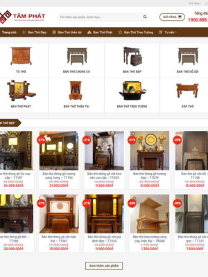 Theme wordpress bán bàn thờ, nội thất