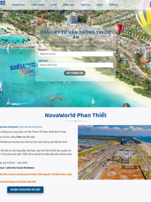 Theme wordpress bất động sản novaland