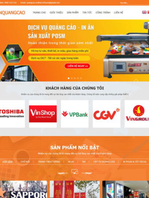 Theme wordpress dịch vụ quảng cáo, biển quảng cáo