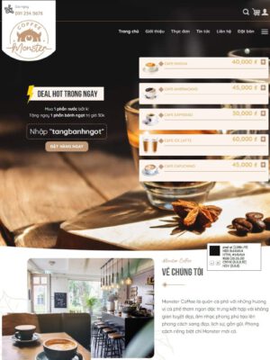 Theme wordpress bán cà phê 03
