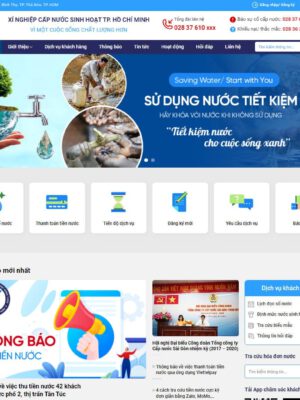 Theme wordpress công ty, xí nghiệp cấp thoát nước