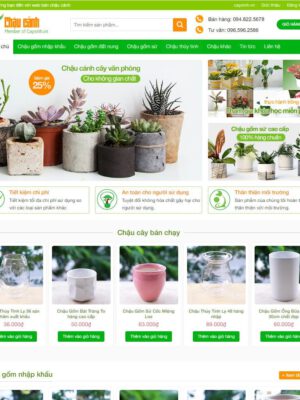 Theme wordpress bán chậu cây, cây xanh