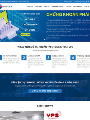 Theme wordpress giới thiệu công ty chứng khoán