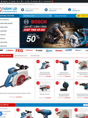 Theme wordpress bán điện máy - điện cơ 01
