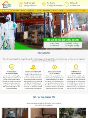 Theme wordpress dịch vụ diệt côn trùng, sâu bọ, kiến gián