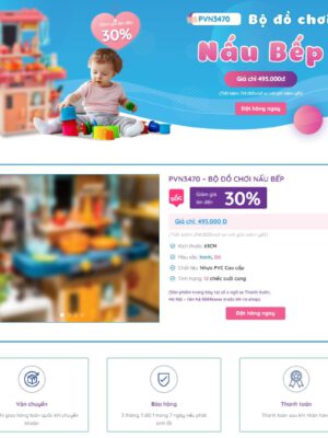 Theme wordpress landing page đồ chơi trẻ em