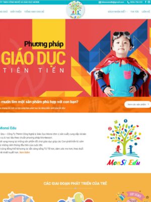 Theme wordpress trung tâm tiếng Anh cho bé
