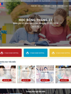theme wordpress trung tâm anh văn