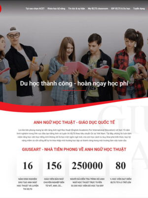 Theme wordpress trung tâm anh văn
