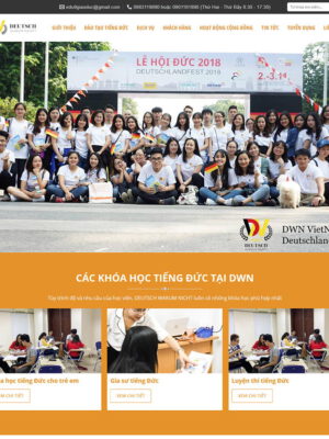 Theme wordpress đào tạo tiếng Đức