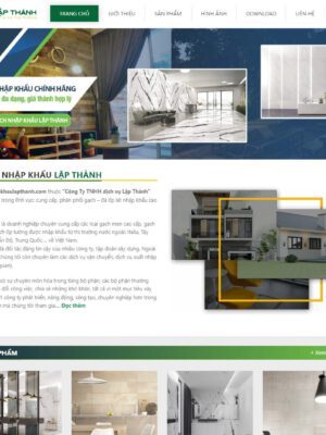 Theme wordpress bán gạch men, đá granite, đá mài