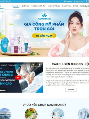 Theme wordpress dịch vụ gia công mỹ phẩm