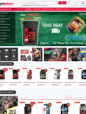 Theme wopress bán thực phẩm chức năng phòng gym