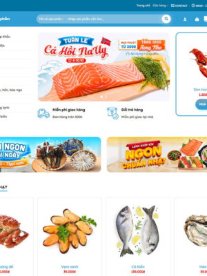 Theme wordpress bán hải sản 01