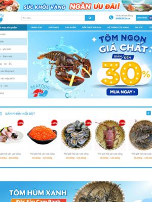 Theme wordpress hải sản 2