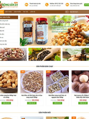 theme wordpress nông sản