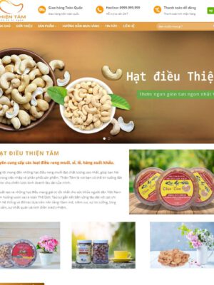 Theme wordpress nông sản hạt điều 01