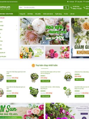 theme wordpress flatsome hoa tươi
