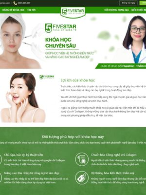Theme wordpress khóa học làm đẹp, học trang điểm, spa