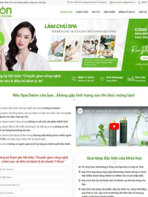 Theme wordpress khóa học Spa