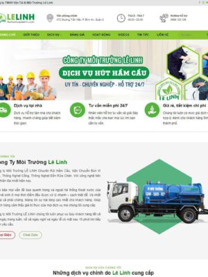 Theme wordpress dịch vụ vệ sinh, hút hầm , bể phốt