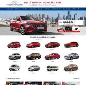 Theme wordpress bán xe hyundai 01