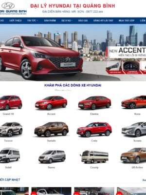 Theme wordpress bán xe hyundai 01