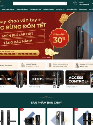 Theme wordpress bán khóa cửa, tay nắm cửa