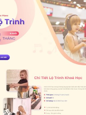 Theme wordpress landing page khóa học đàn piano