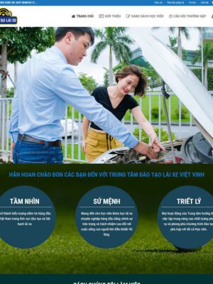 theme wordpress trung tâm lái xe