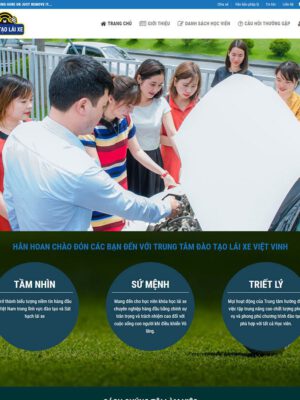 theme wordpress trung tâm lái xe