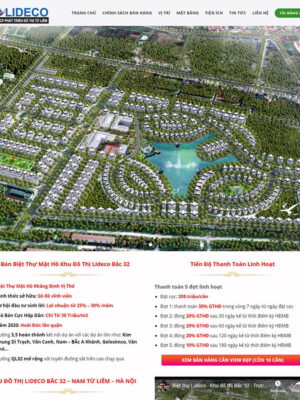 Theme wordpress flatsome bất động sản Lideco