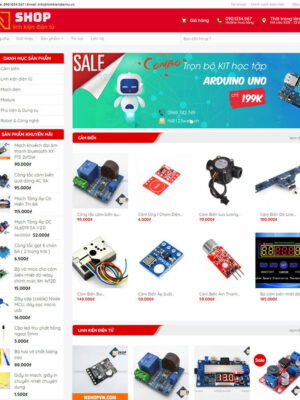 Theme wordpress bán linh kiện 01