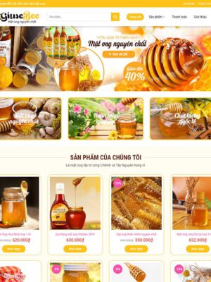 theme wordpress bán mật ong