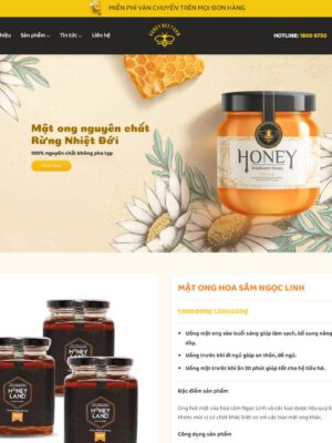 Theme wordpress bán mật ong 01