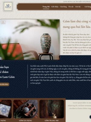 Mẫu website bán gốm sứ đẹp
