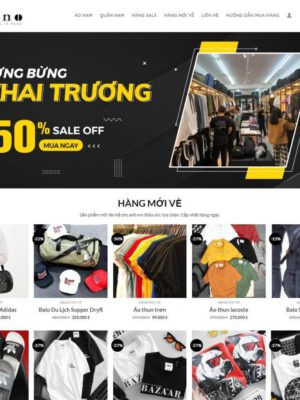 Mẫu website bán đồ nam đẹp