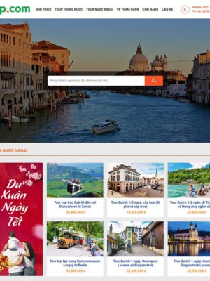 Mẫu website du lịch 10 - hiện đại- sang trọng