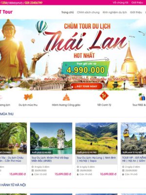 Mẫu website du lịch 09 - phong cách mới