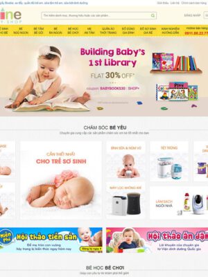 theme wordpress mẹ và bé