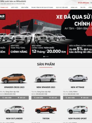 Theme wordpress bán xe mitsubishi 01