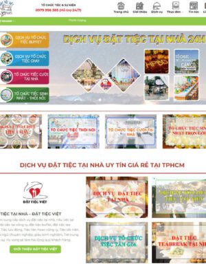 Theme wordpress dịch vụ nấu ăn