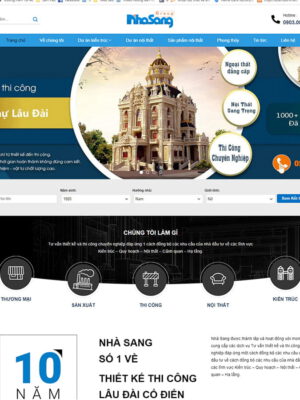Theme Wordpress kiến trúc nhà sang